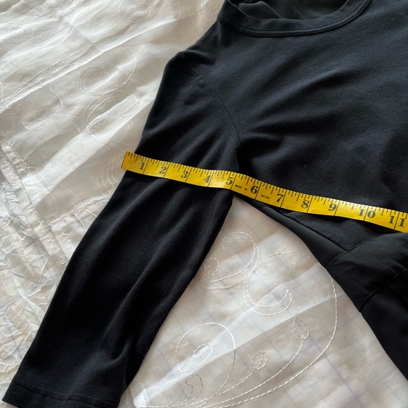 Club Monaco Women’s S/P Black 3/4 Sleeve U-Nexk Dress Top - Picture 11 of 12